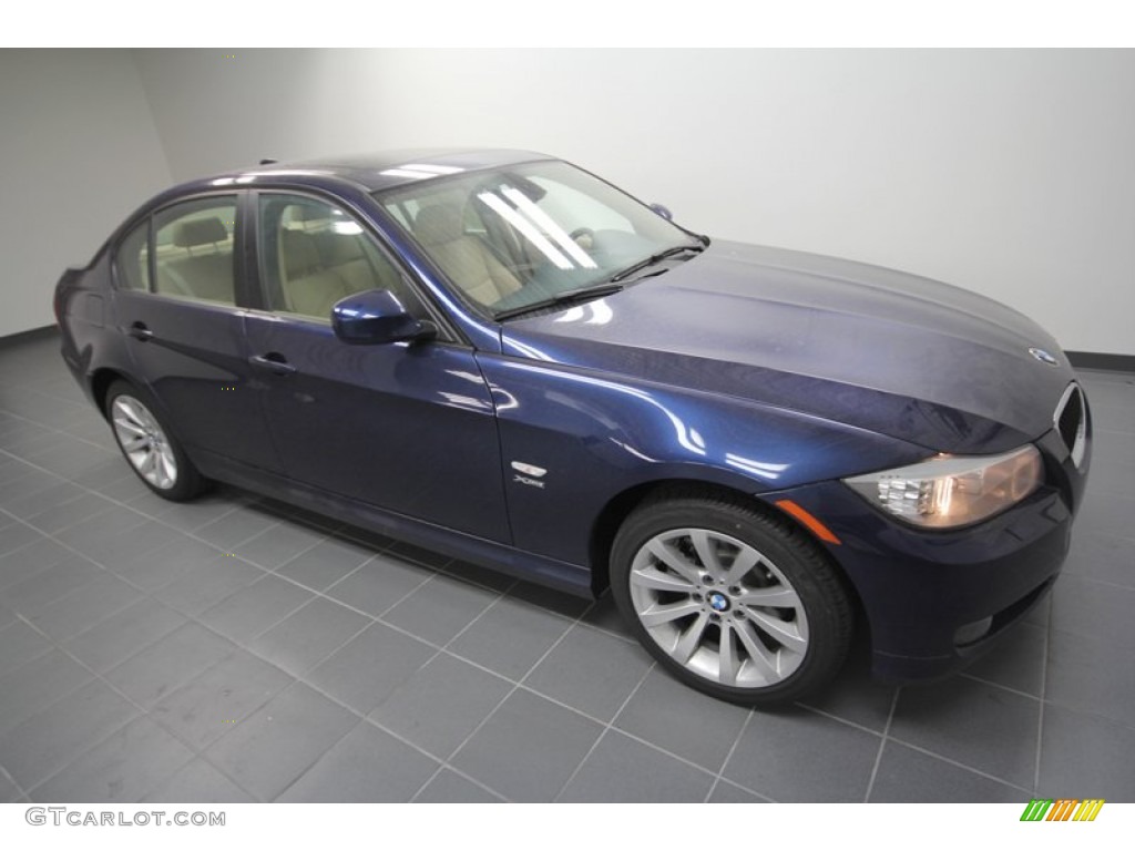2011 3 Series 328i xDrive Sedan - Deep Sea Blue Metallic / Beige photo #3