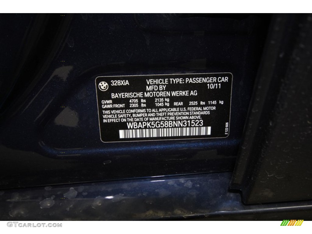 2011 3 Series 328i xDrive Sedan - Deep Sea Blue Metallic / Beige photo #7