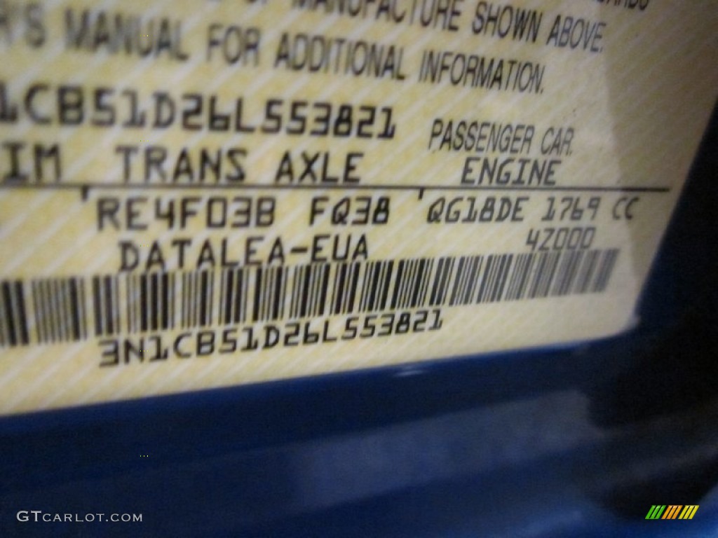 2006 Sentra 1.8 S Special Edition - Sapphire Blue Metallic / Charcoal photo #22