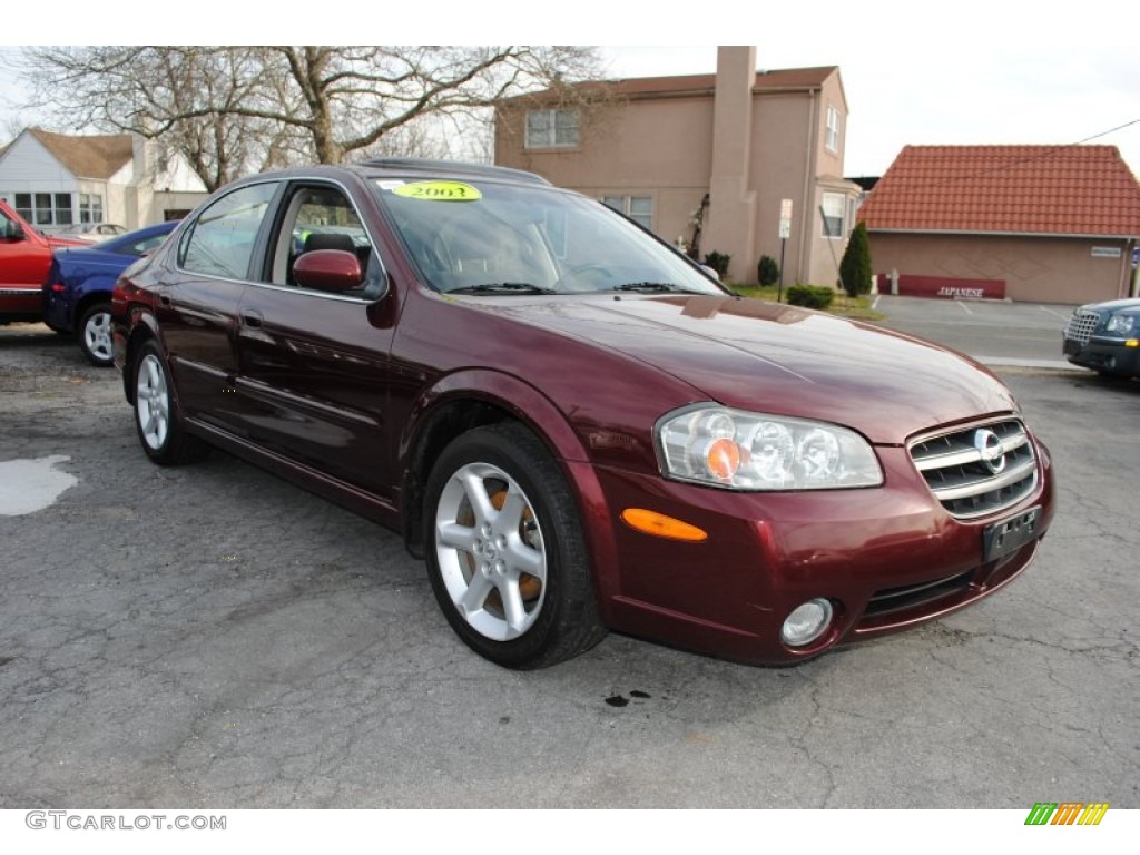 2003 Maxima SE - Merlot Red / Black photo #4