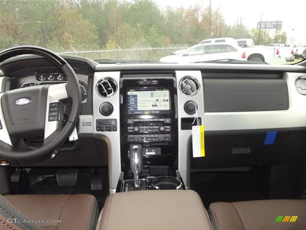 2012 Ford F150 Platinum SuperCrew 4x4 Platinum Sienna Brown/Black Leather Dashboard Photo #57855950