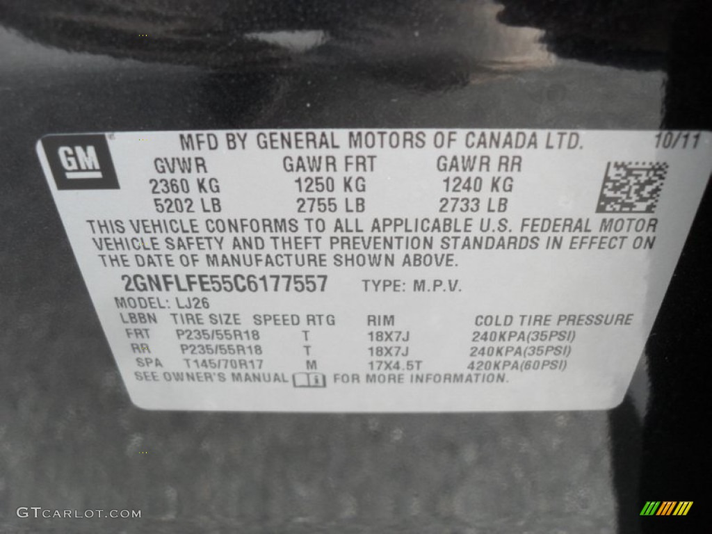 2012 Equinox LTZ - Black Granite Metallic / Jet Black photo #6