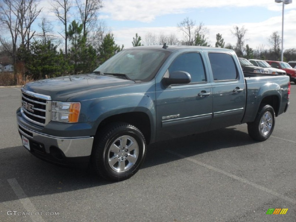 2012 Sierra 1500 SLT Crew Cab - Stealth Gray Metallic / Ebony photo #1