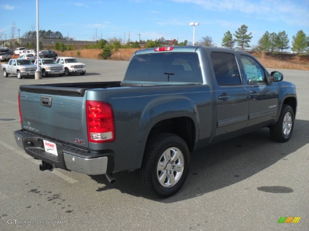 2012 Sierra 1500 SLT Crew Cab - Stealth Gray Metallic / Ebony photo #4