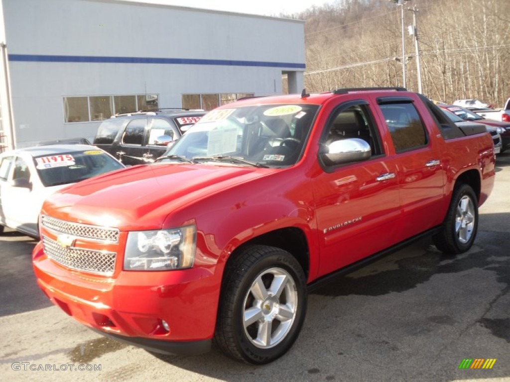 2008 Avalanche LTZ 4x4 - Victory Red / Ebony photo #3