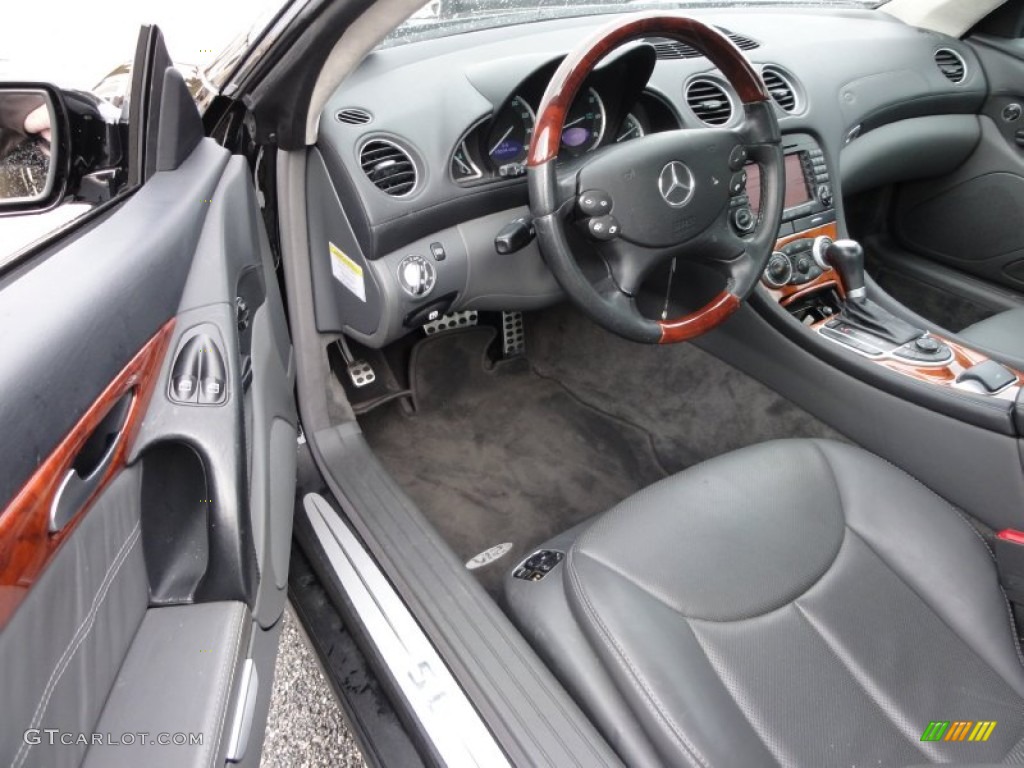 Charcoal Interior 2005 Mercedes-Benz SL 600 Roadster Photo #57859004