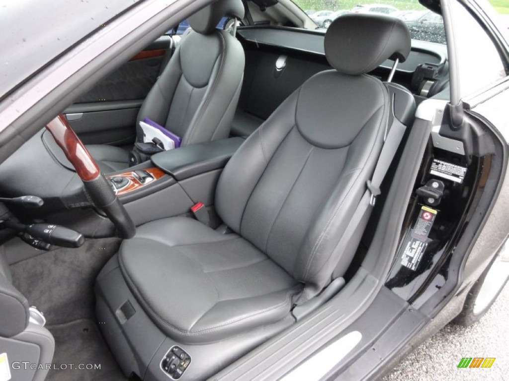 Charcoal Interior 2005 Mercedes-Benz SL 600 Roadster Photo #57859046