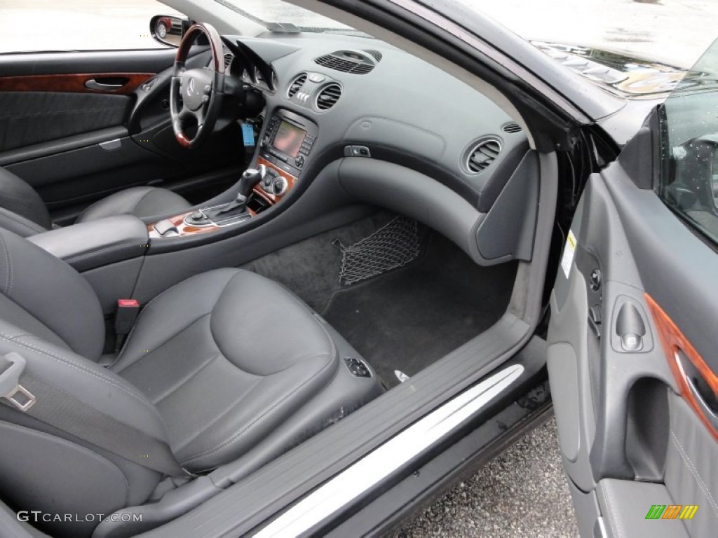 Charcoal Interior 2005 Mercedes-Benz SL 600 Roadster Photo #57859058