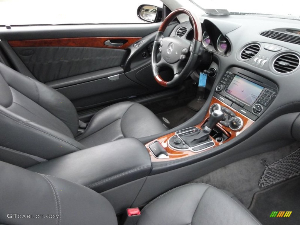 Charcoal Interior 2005 Mercedes-Benz SL 600 Roadster Photo #57859067
