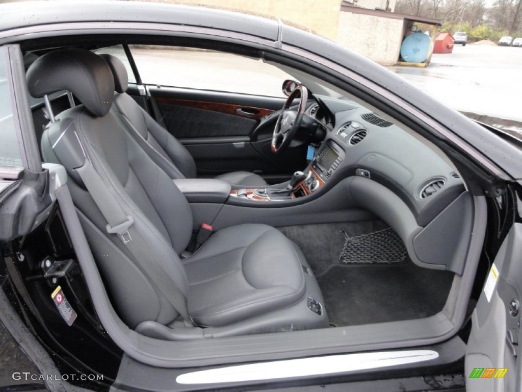 Charcoal Interior 2005 Mercedes-Benz SL 600 Roadster Photo #57859075