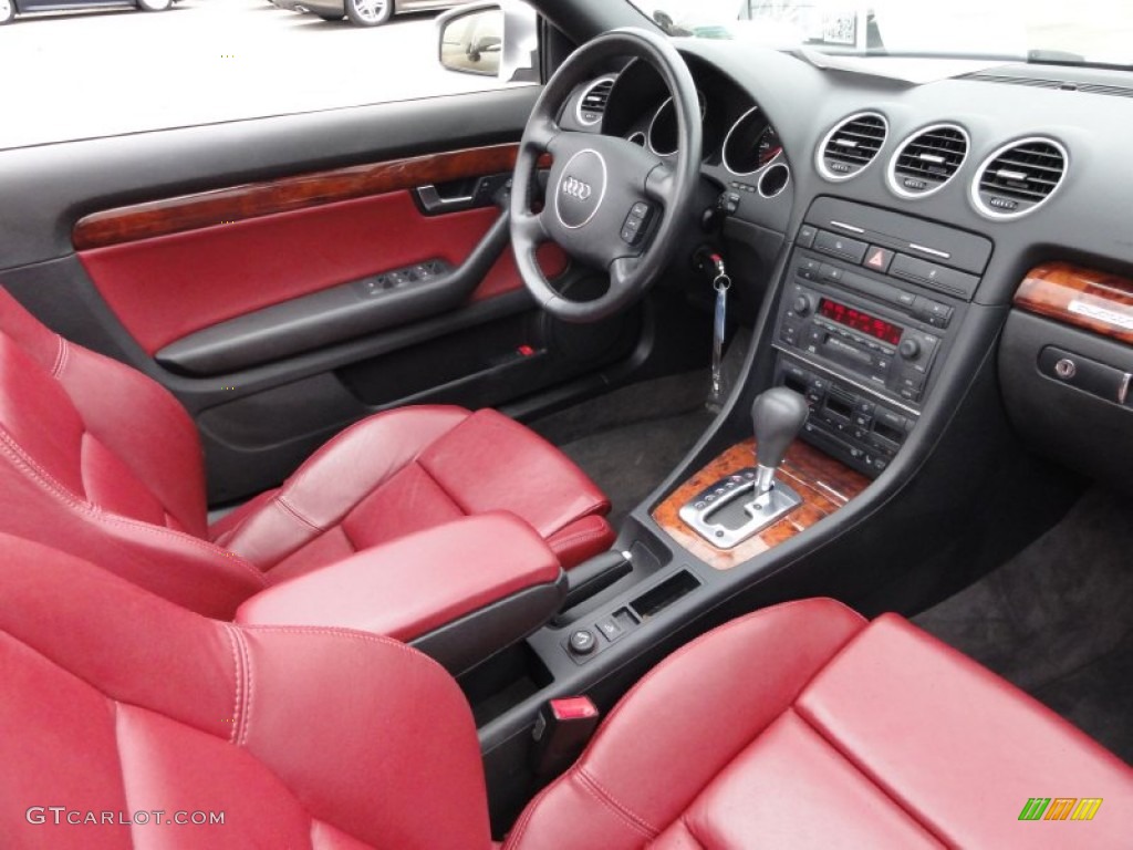 2005 Audi A4 3.0 quattro Cabriolet Red Dashboard Photo #57859493