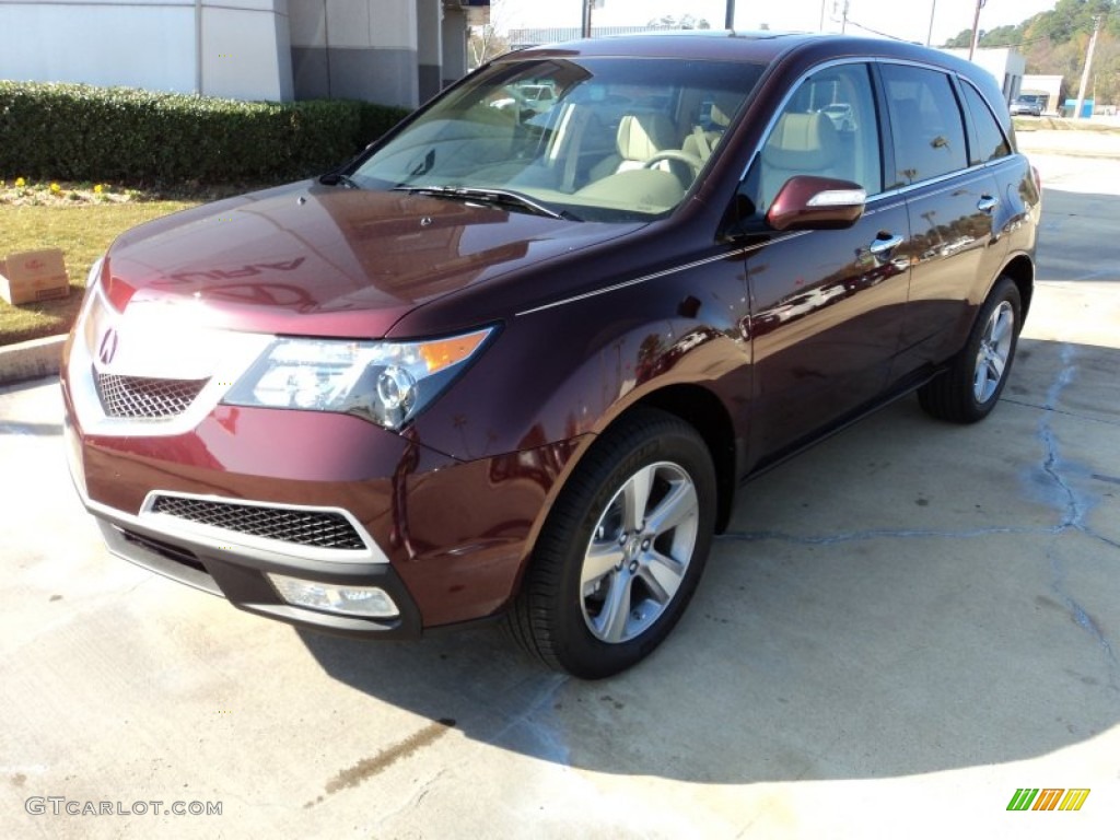 2012 MDX SH-AWD Technology - Dark Cherry Pearl II / Parchment photo #1