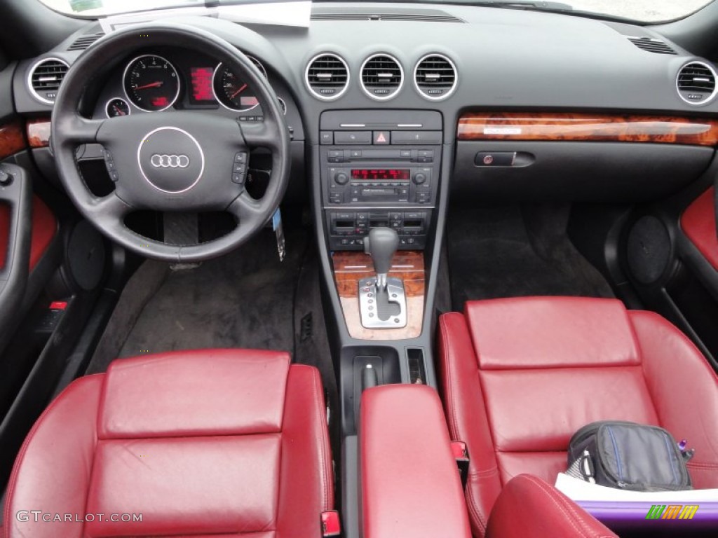 2005 Audi A4 3.0 quattro Cabriolet Red Dashboard Photo #57859541