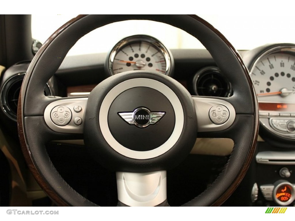 2010 Cooper Hardtop - British Racing Green Metallic / Gravity Tuscan Beige Leather photo #9