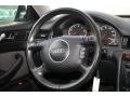 2002 Audi Allroad Platinum/Saber Black Interior Steering Wheel Photo