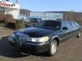 2001 Black Clearcoat Lincoln Town Car Executive Limousine  photo #2