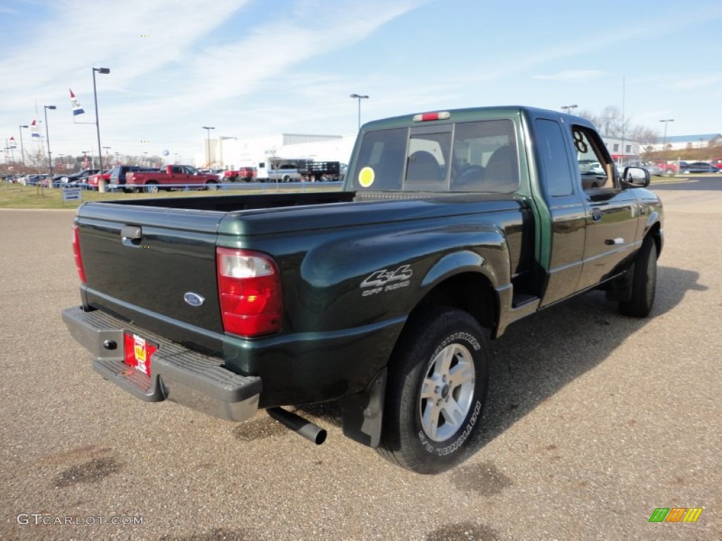 2002 Ranger XLT SuperCab 4x4 - Dark Highland Green Metallic / Medium Prairie Tan photo #3