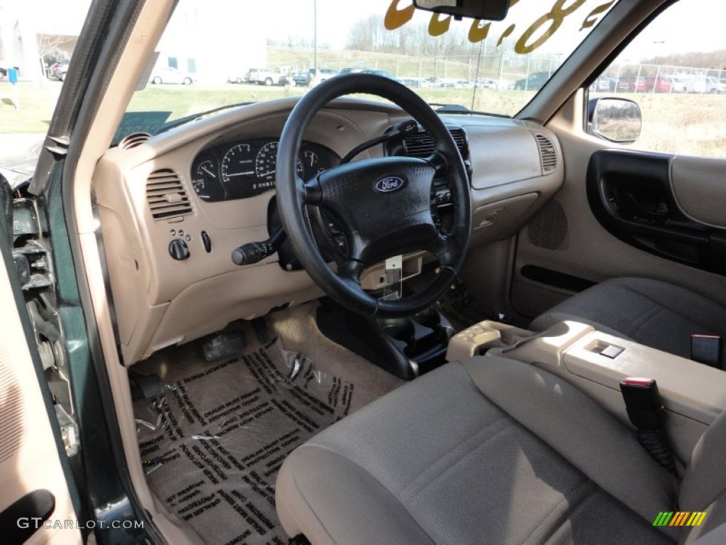 2002 Ranger XLT SuperCab 4x4 - Dark Highland Green Metallic / Medium Prairie Tan photo #5