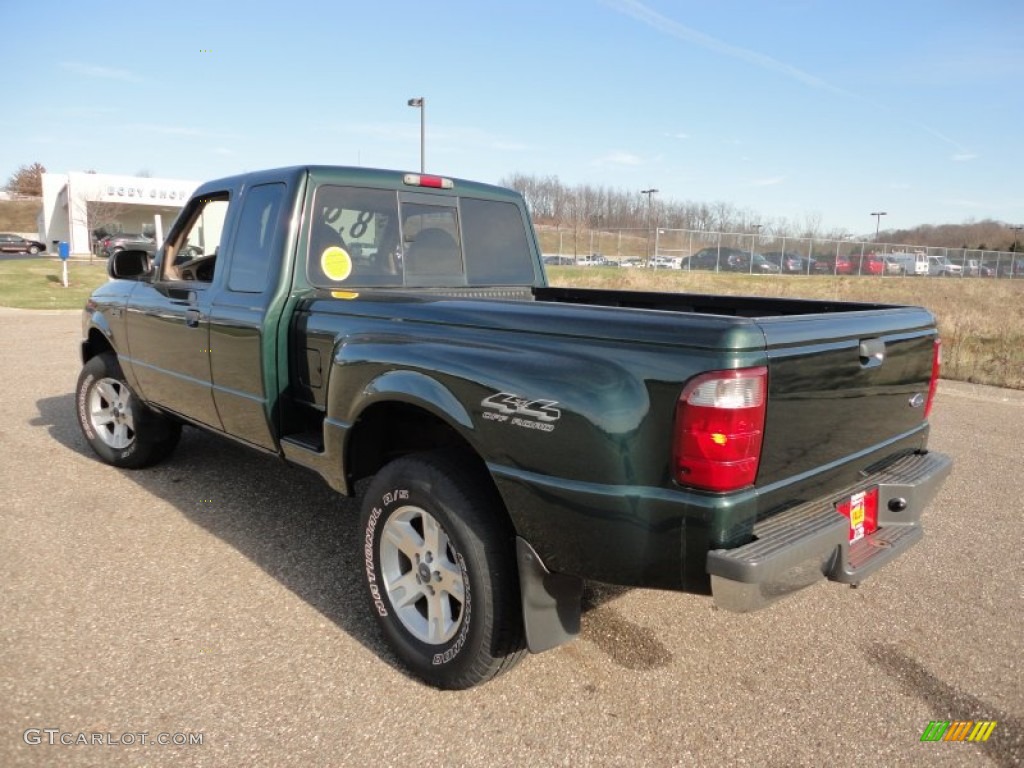 2002 Ranger XLT SuperCab 4x4 - Dark Highland Green Metallic / Medium Prairie Tan photo #10