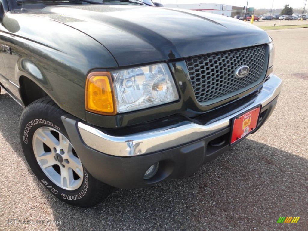 2002 Ranger XLT SuperCab 4x4 - Dark Highland Green Metallic / Medium Prairie Tan photo #13