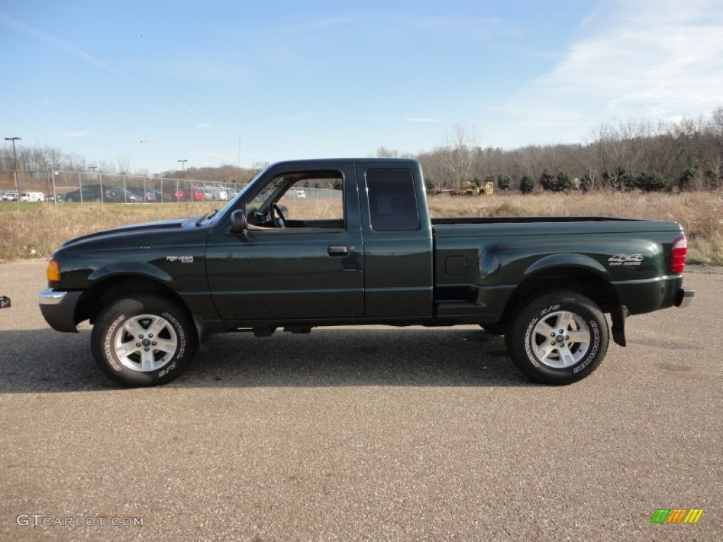 2002 Ranger XLT SuperCab 4x4 - Dark Highland Green Metallic / Medium Prairie Tan photo #17