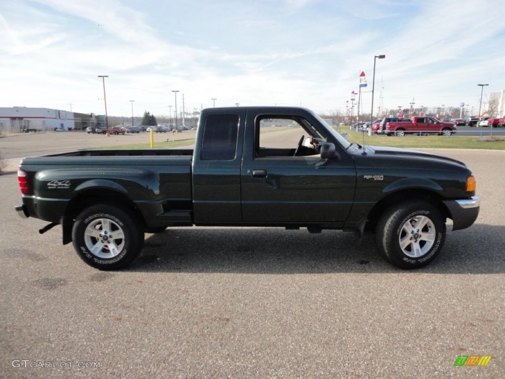 2002 Ranger XLT SuperCab 4x4 - Dark Highland Green Metallic / Medium Prairie Tan photo #18