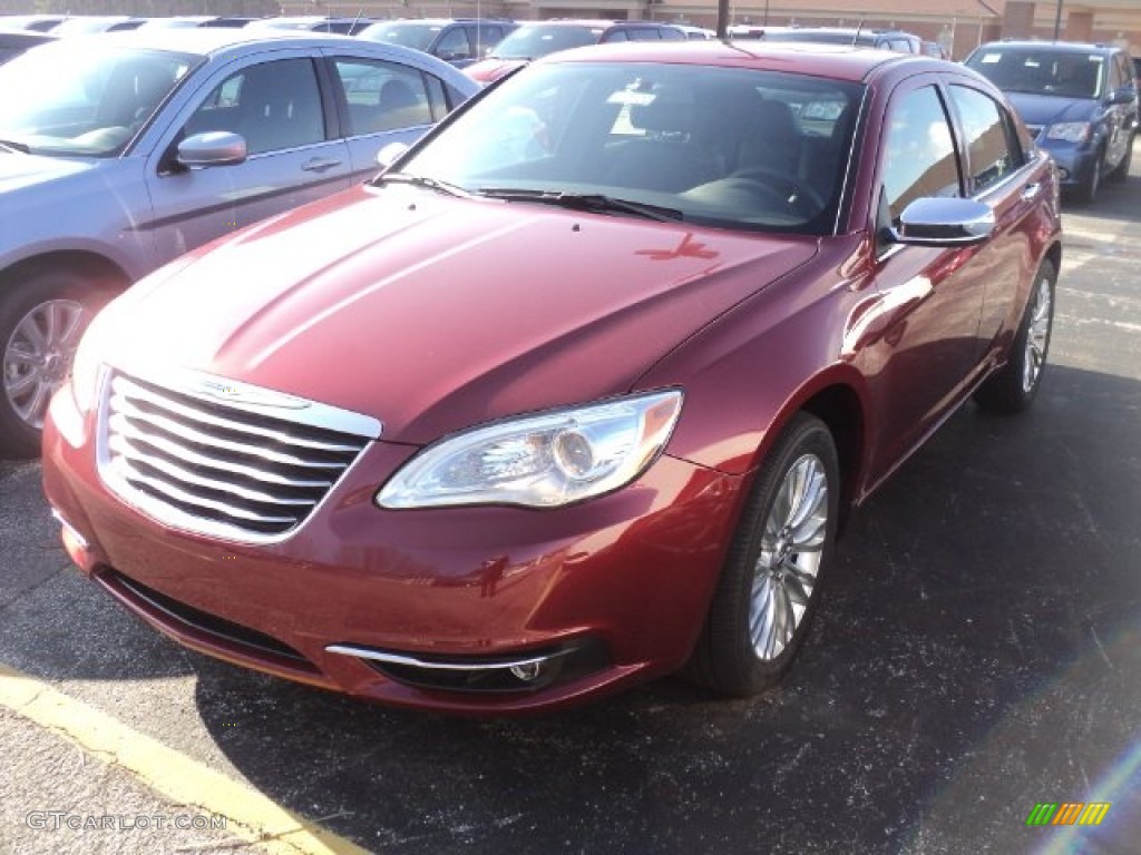 2012 200 Limited Sedan - Deep Cherry Red Crystal Pearl Coat / Black photo #1