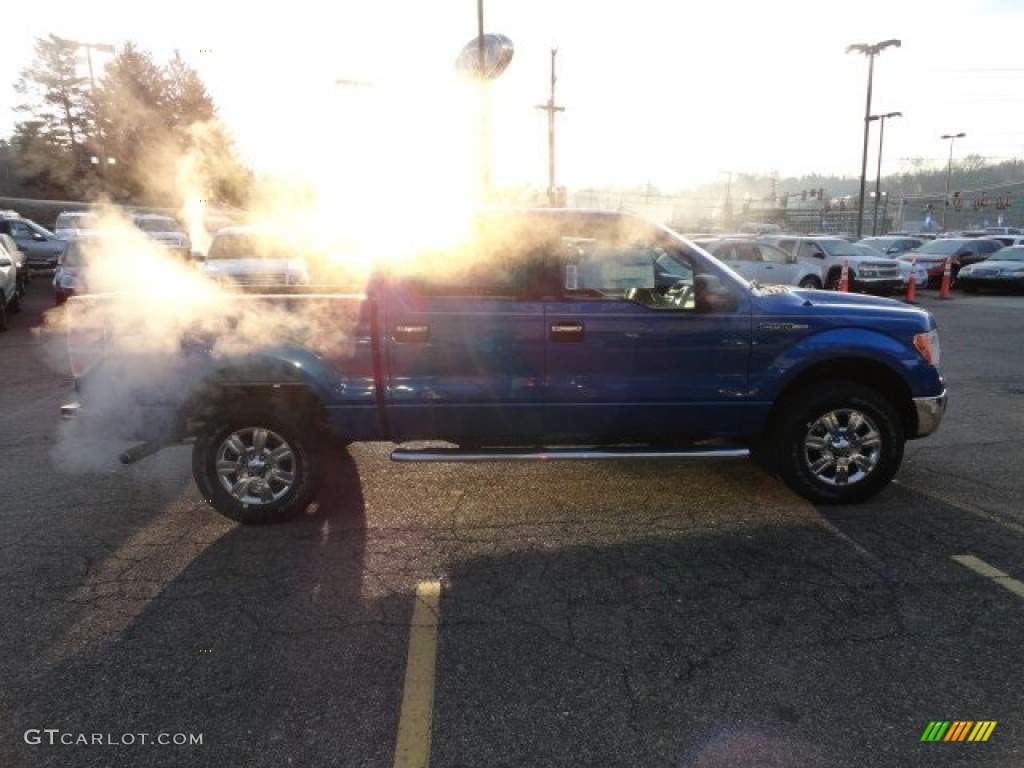 2012 F150 XLT SuperCrew 4x4 - Blue Flame Metallic / Steel Gray photo #5