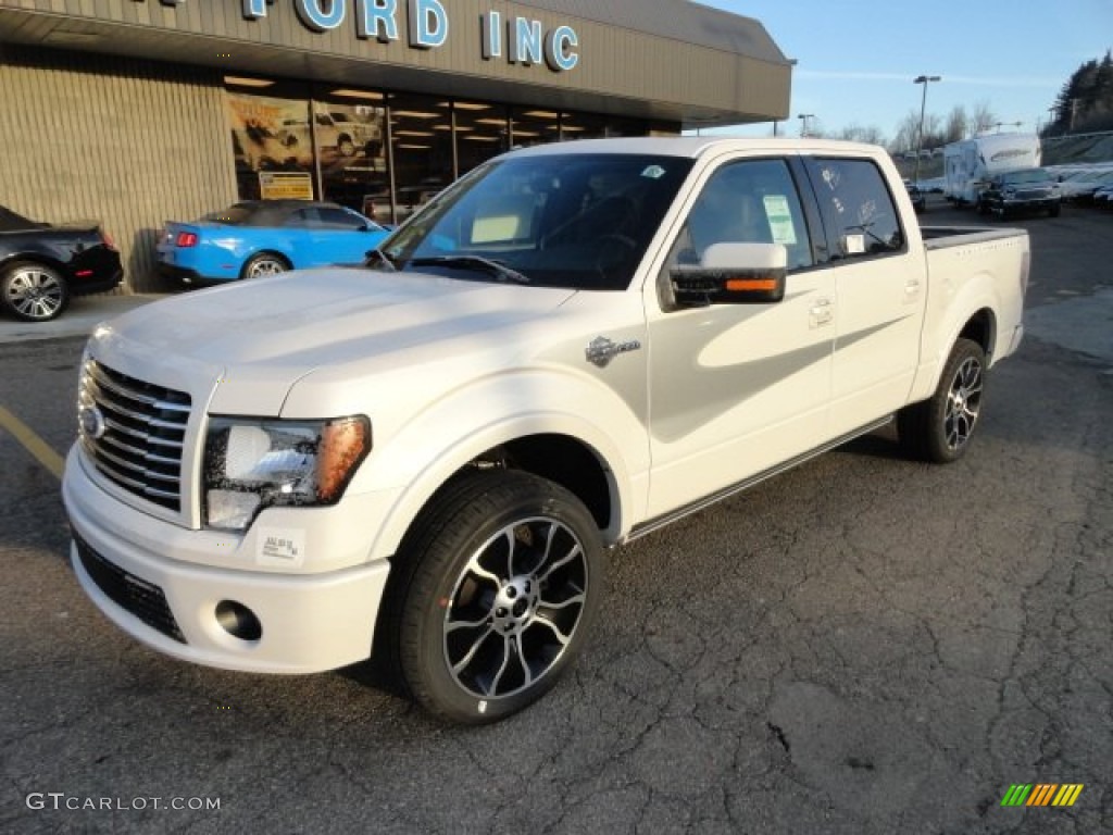 2012 F150 Harley-Davidson SuperCrew 4x4 - White Platinum Metallic Tri-Coat / Harley-Davidson Black/Smoked Silver "Snakeskin" Leather photo #8