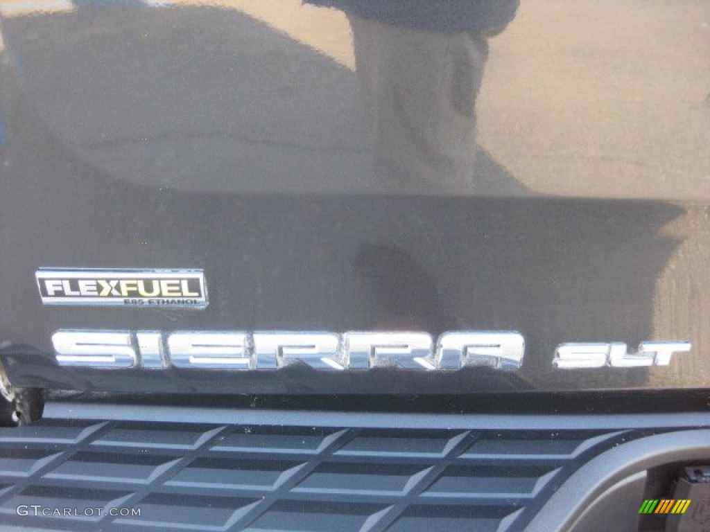 2009 Sierra 1500 SLT Extended Cab 4x4 - Carbon Black Metallic / Dark Titanium/Light Titanium photo #18