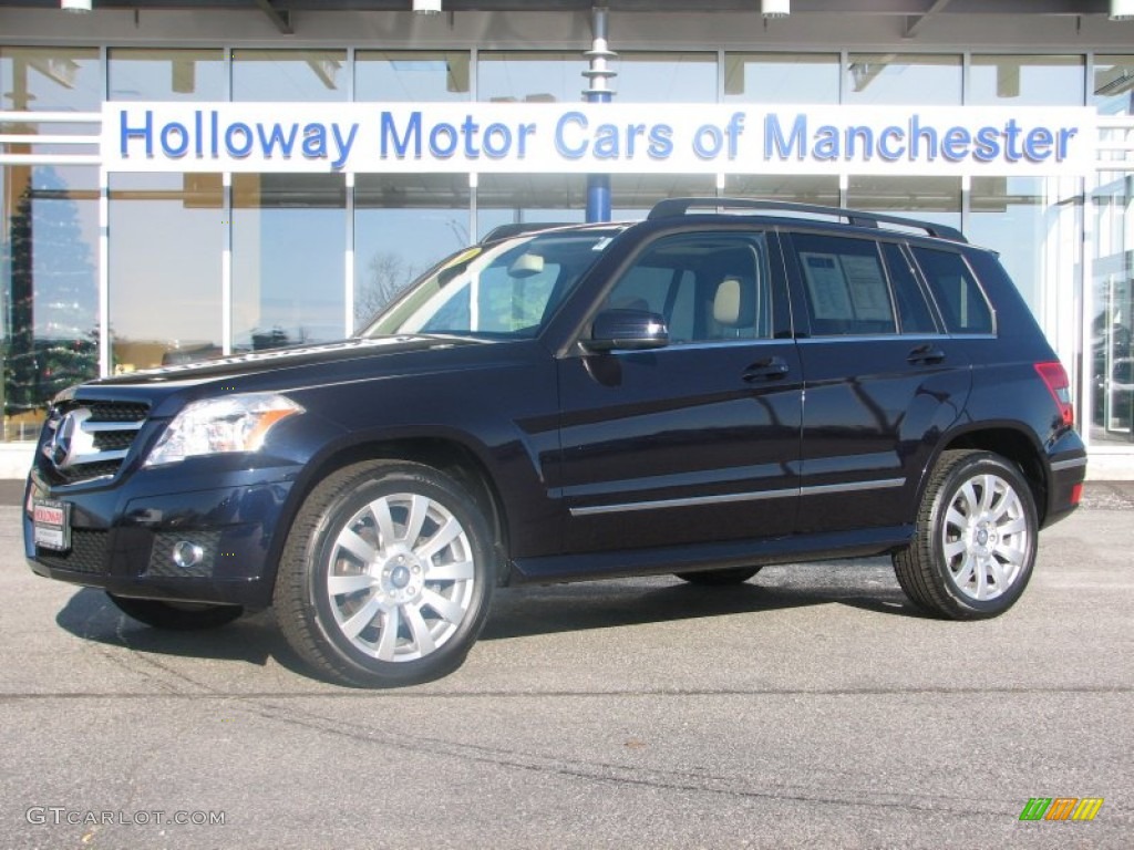 2010 GLK 350 4Matic - Capri Blue Metallic / Almond/Black photo #1