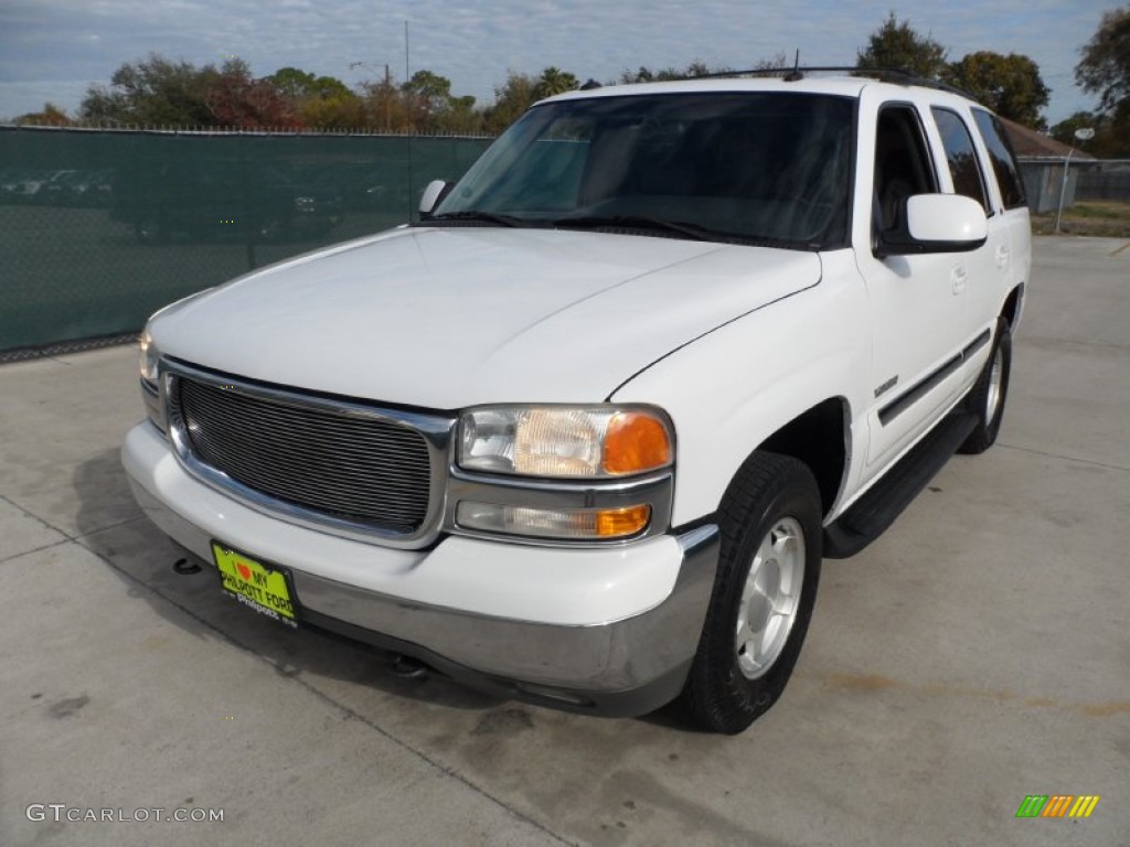 2003 Yukon SLT - Summit White / Pewter/Dark Pewter photo #7