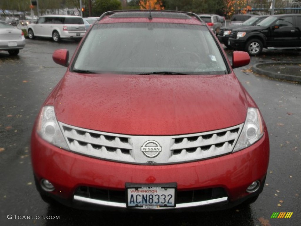 2007 Murano SL AWD - Sunset Red Pearl Metallic / Charcoal photo #3