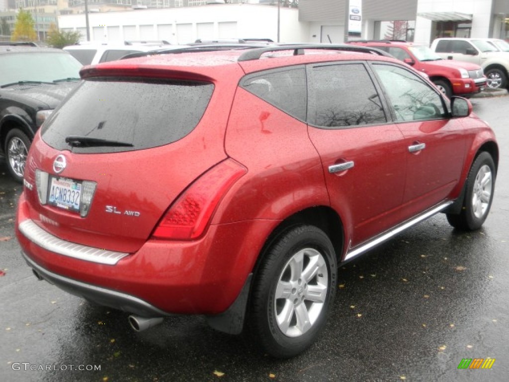 2007 Murano SL AWD - Sunset Red Pearl Metallic / Charcoal photo #5