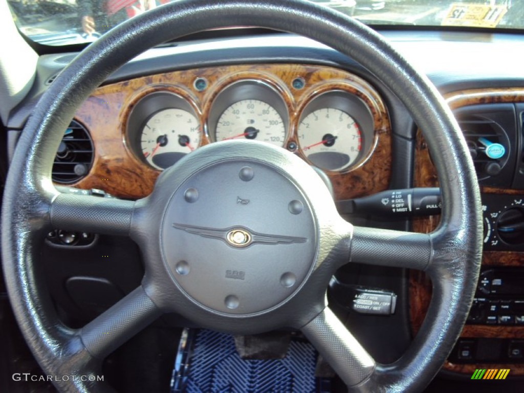 2003 Chrysler PT Cruiser Touring Dark Slate Gray Steering Wheel Photo #57879136