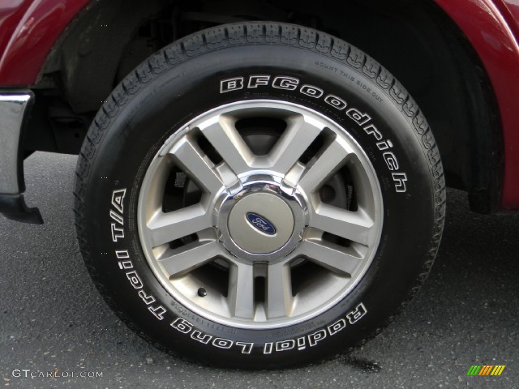 2005 F150 XLT SuperCab - Dark Toreador Red Metallic / Tan photo #6