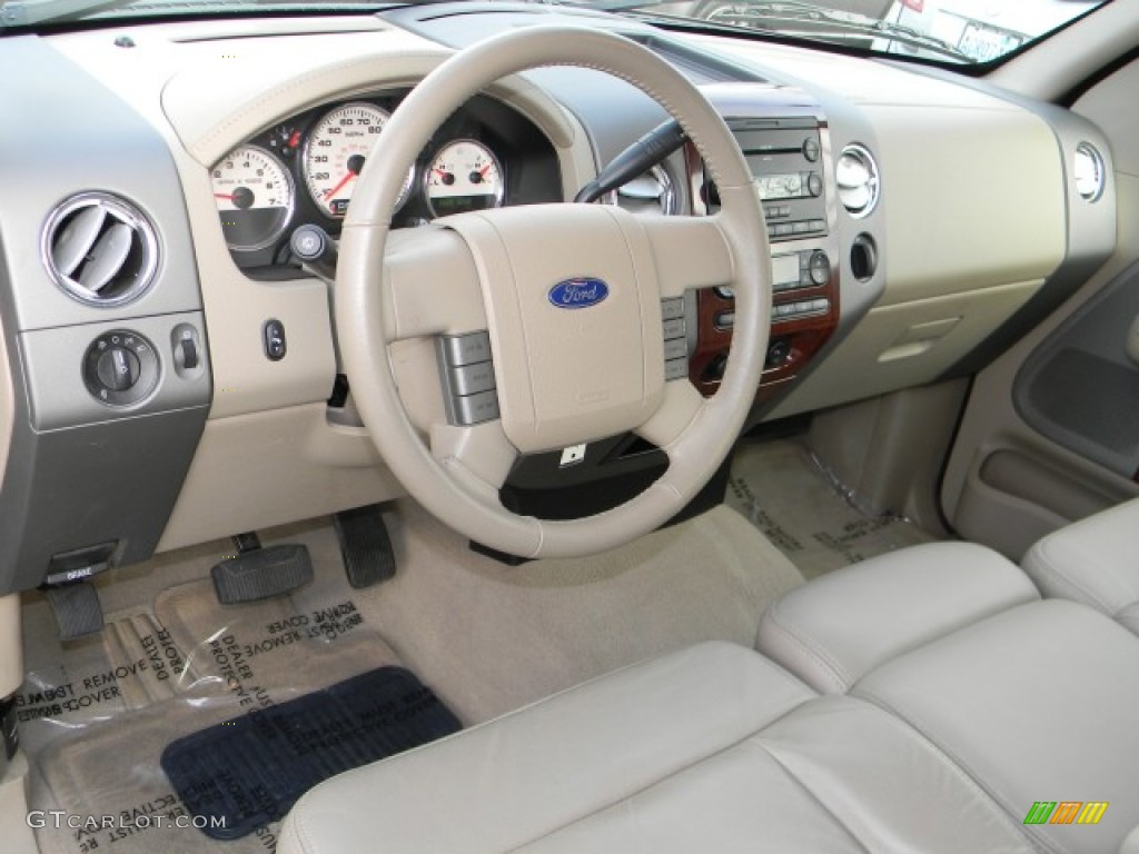 2005 F150 XLT SuperCab - Dark Toreador Red Metallic / Tan photo #7