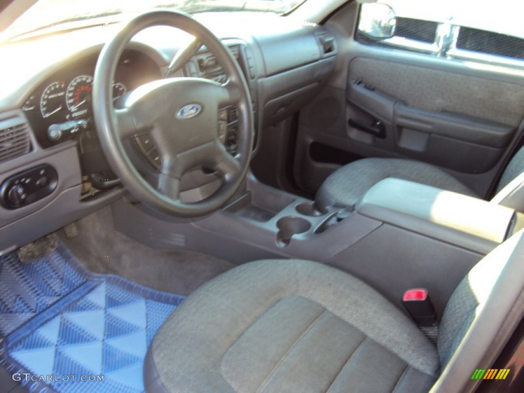 2002 Explorer XLS 4x4 - Black Clearcoat / Medium Parchment photo #13