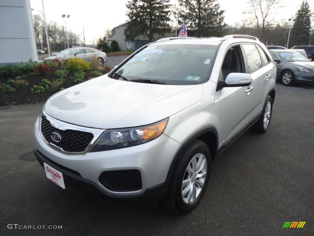 2011 Sorento LX V6 AWD - Bright Silver / Gray photo #2