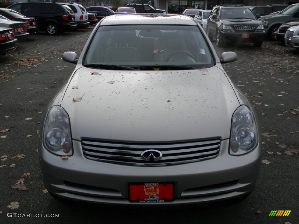 2003 G 35 Sedan - Desert Platinum Metallic / Willow photo #3