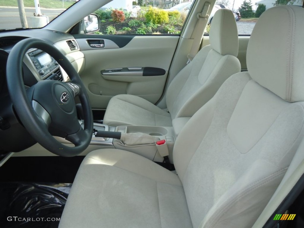 2009 Impreza 2.5i Wagon - Obsidian Black Pearl / Ivory photo #12