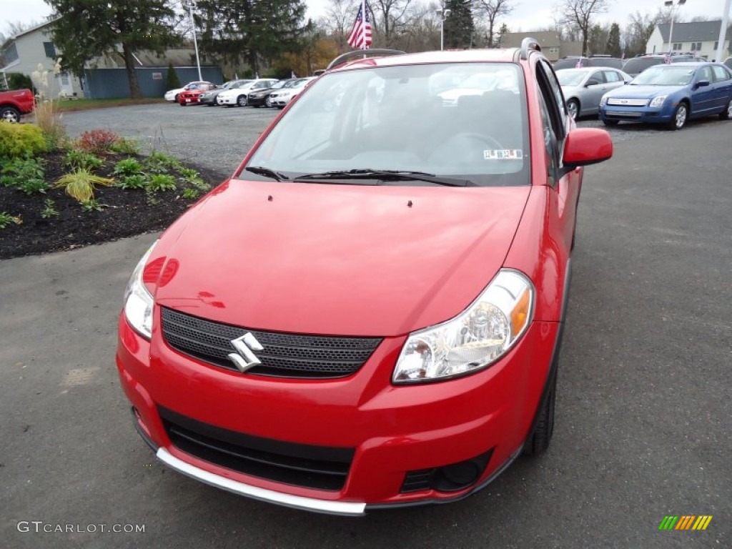 2007 SX4 Convenience AWD - Bright Red / Black photo #3