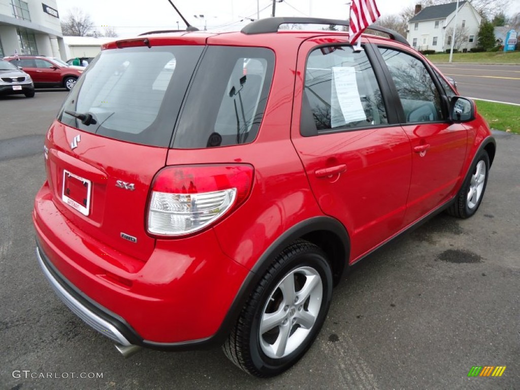 2007 SX4 Convenience AWD - Bright Red / Black photo #8