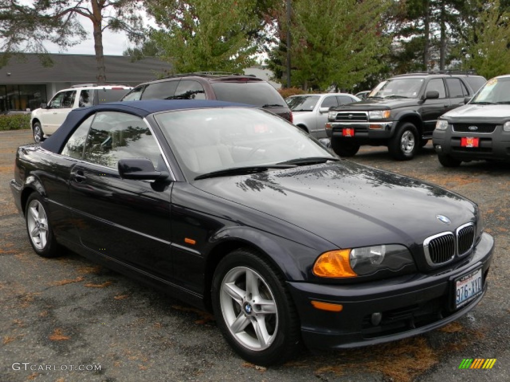 2002 3 Series 325i Convertible - Orient Blue Metallic / Beige photo #2