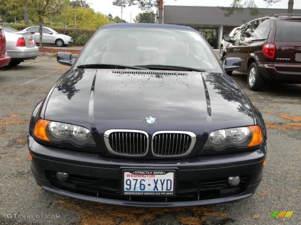 2002 3 Series 325i Convertible - Orient Blue Metallic / Beige photo #3