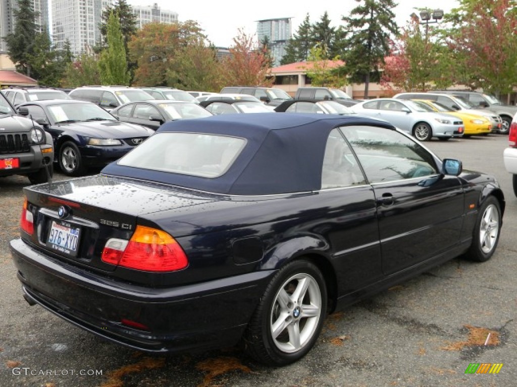 2002 3 Series 325i Convertible - Orient Blue Metallic / Beige photo #5