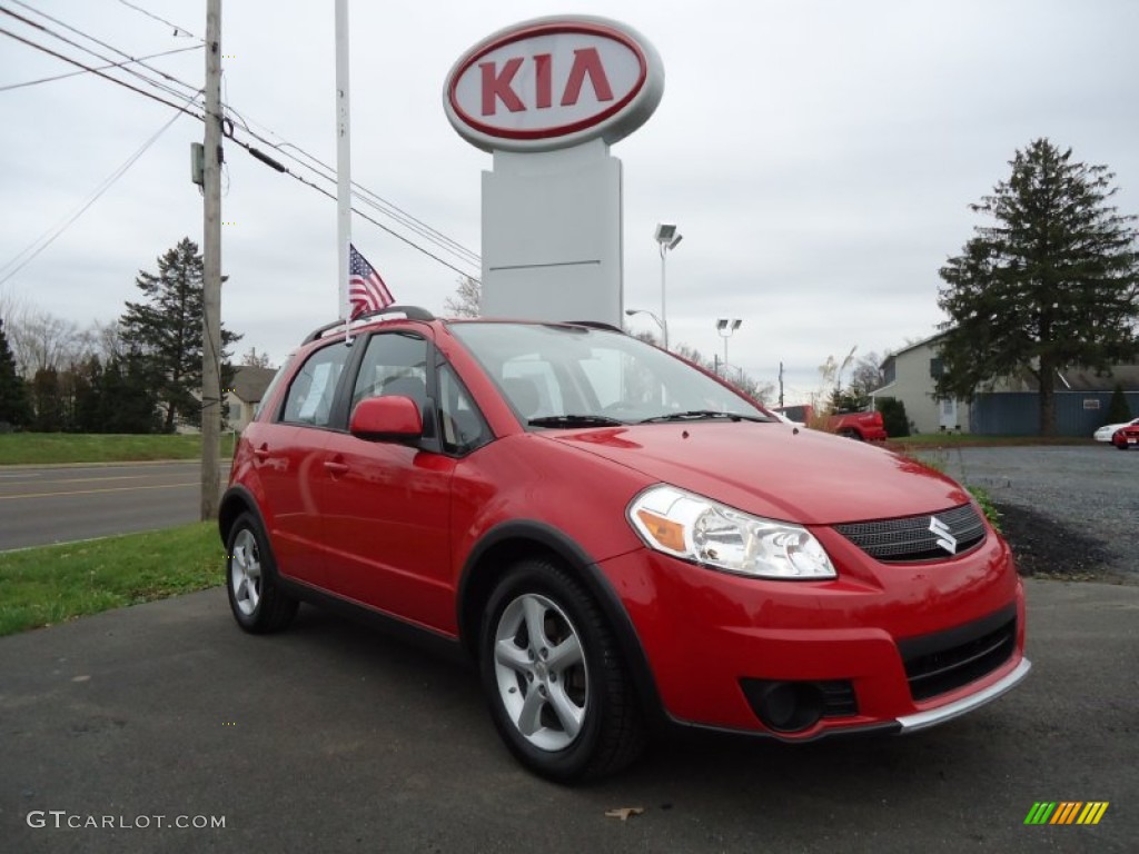 2007 SX4 Convenience AWD - Bright Red / Black photo #39