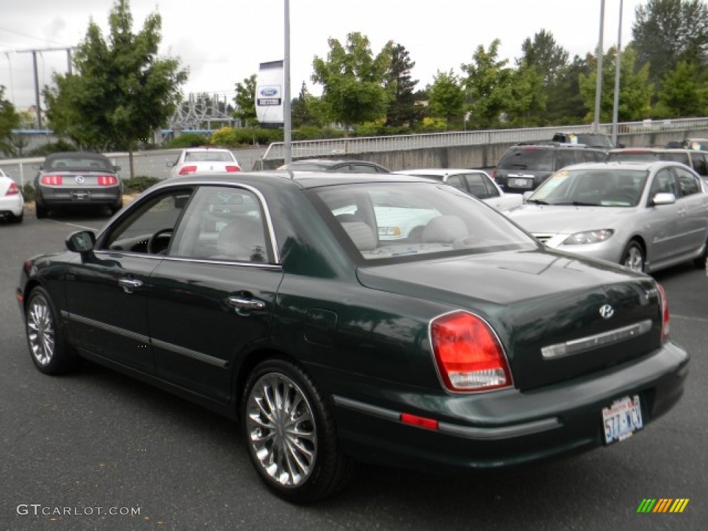 2001 XG300 L Sedan - Midnight Green / Beige photo #4