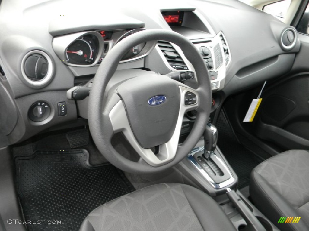 2012 Ford Fiesta SE Sedan Charcoal Black Dashboard Photo #57883147