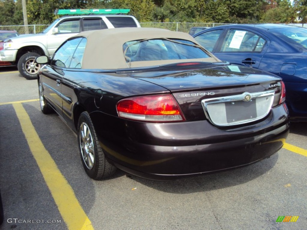 2004 Sebring Limited Convertible - Deep Lava Red Metallic / Taupe photo #5